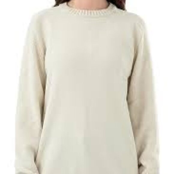 Women's New With Tags AVA & VIV Crewneck Pullover Cream Sweater - Picture 1 of 6